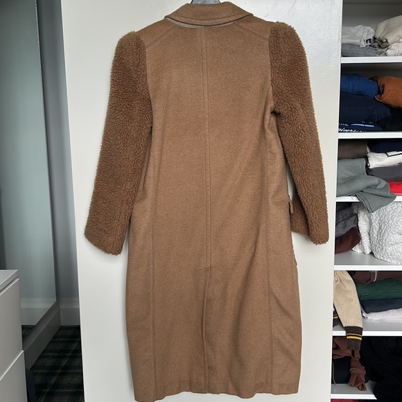 FENDI jacket teddy coat 38 40 small faux shearling logo women’s wool blazer - Picture 8 of 16